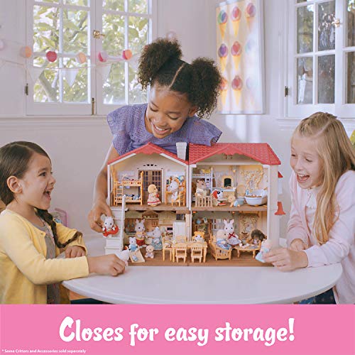 Calico Critters Red Roof Country Home Gift Set, Dollhouse Playset, Furniture and Accessories Included