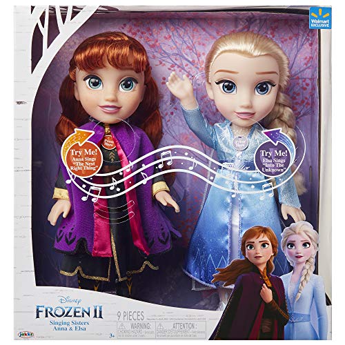 Disney Frozen 2 Princess Anna and Elsa Singing Sisters Interactive Feature Dolls Set| Includes Both Dolls| Approximately 14 Inches Tall| Ages 3 Years & Up