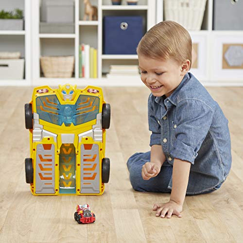Hasbro Playskool Heroes Rescue Robots Flip Racers Bumblebee Track Tower