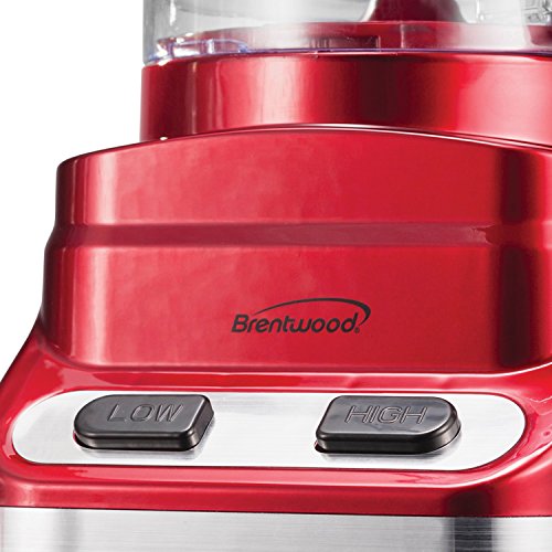 Brentwood FP-548 3 Cup Mini Food Processor, Red
