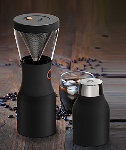 Asobu Coldbrew Portable Cold Brew Coffee Maker with a Vacuum Insulated 40oz Stainless Steel 18/8 Carafe Bpa Free