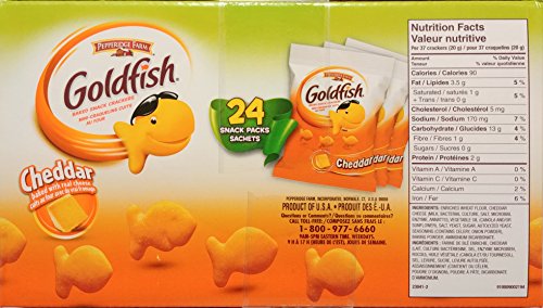 Pepperidge Farms Cheddar Goldfish Baked Snack Crackers, 24 X 43g, 1.03 kg