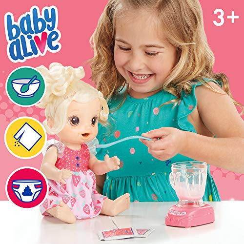 Hasbro E6943 Baby Alive Magical Mixer Baby Doll Strawberry Shake