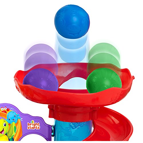 BRIGHT STARTS HAVING A BALL Spin n Slide Ball Popper, Red/Blue/Yellow/Green