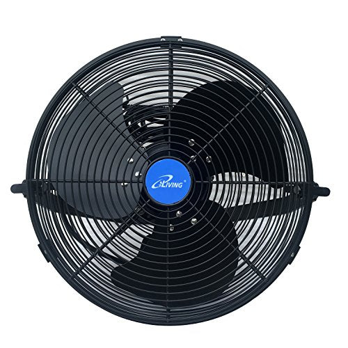 iLIVING ILG8E14-15 Wall Mount Outdoor Waterproof Fan, 14", Black