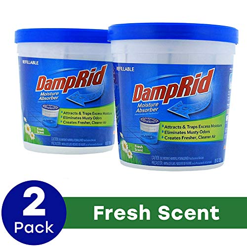 DampRid FG60FS Moisture Absorber, Fresh Scent, 10.5-Ounce, 2-Pack