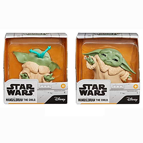 Hasbro Star Wars The Bounty Collection 2.2-Inch The Mandalorian “Baby Yoda” Froggy Snack, Force Moment Figure 2-Pack