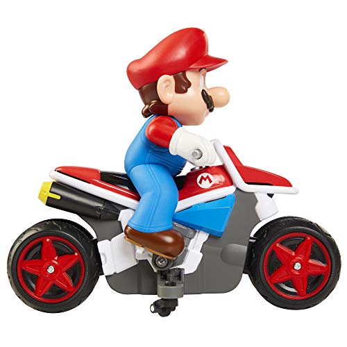World of Nintendo Mario Kart 8 RC Motorcycle with Transforming & Light up Wheels Remote Control Vehicle