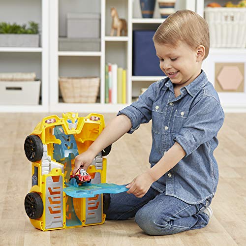 Hasbro Playskool Heroes Rescue Robots Flip Racers Bumblebee Track Tower
