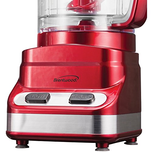 Brentwood FP-548 3 Cup Mini Food Processor, Red
