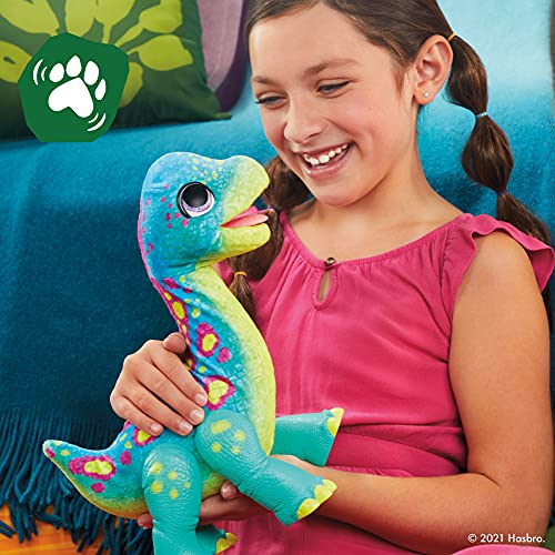 Hasbro FurReal Snackin’ Sam The Bronto Interactive Animatronic Plush Toy, 40+ Sounds and Reactions, Ages 4 and up, F1739