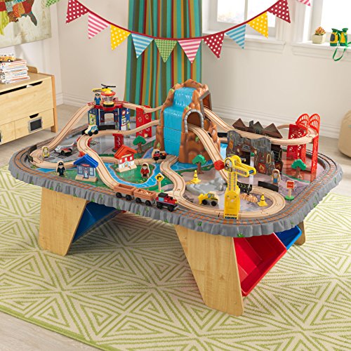 KidKraft Waterfall Junction Train Table and Set