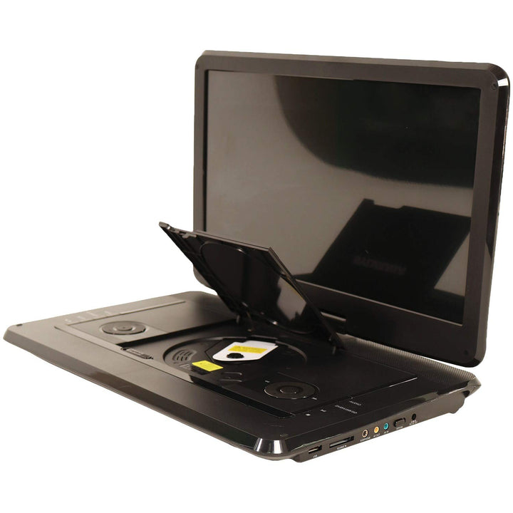 Sylvania 15.6" Swivel Screen Portable DVD Player with USB & SD Card Slot & Rechargeable Battery - SDVD1566, Black