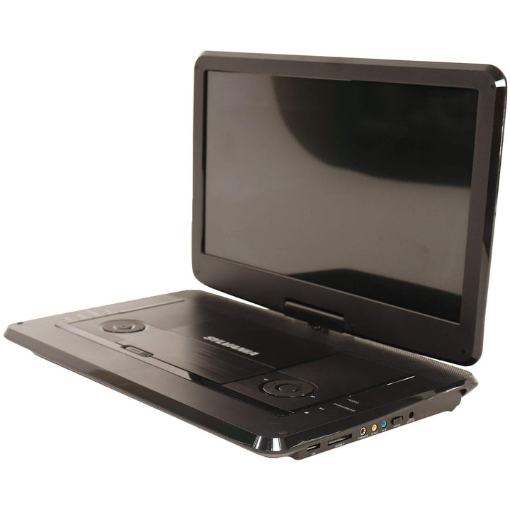Sylvania 15.6" Swivel Screen Portable DVD Player with USB & SD Card Slot & Rechargeable Battery - SDVD1566, Black