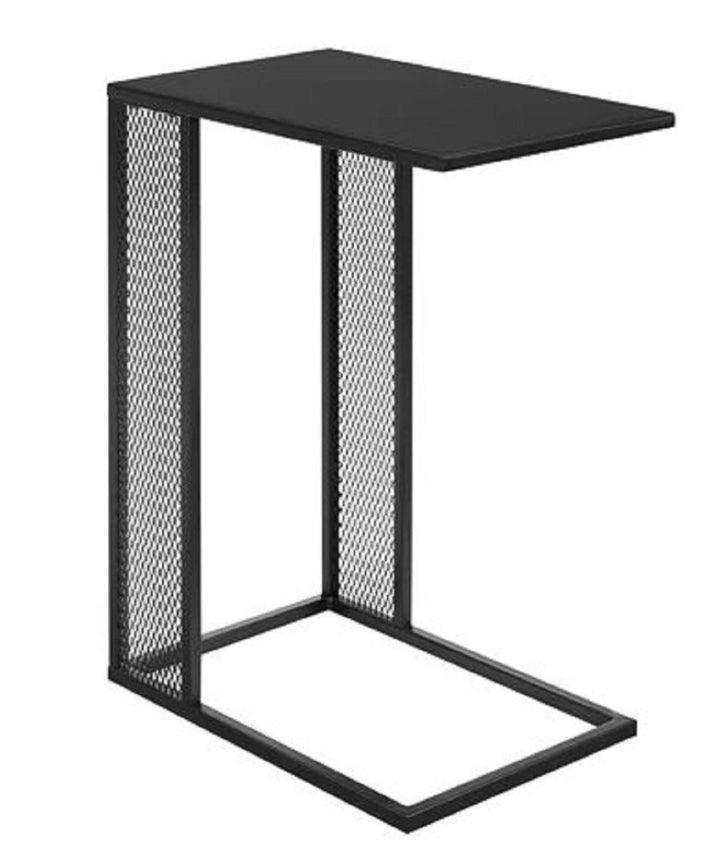 Sturdy End Table. Pullum C Sturdy End Table, Made Entirely of Metal for A Durable Design, Mesh Metal Sides As Stylish Accents (Black)