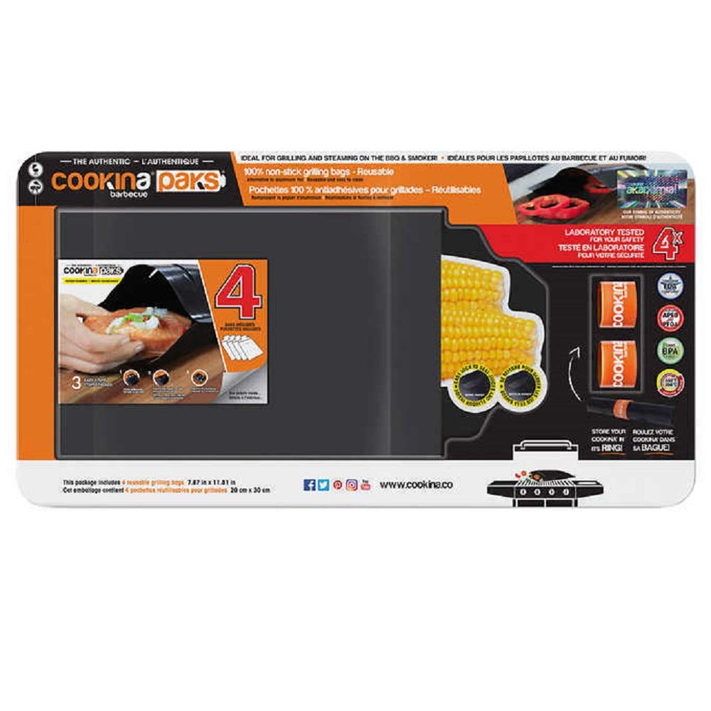 Cookina BBQ Grilling Bag, 4-Pack