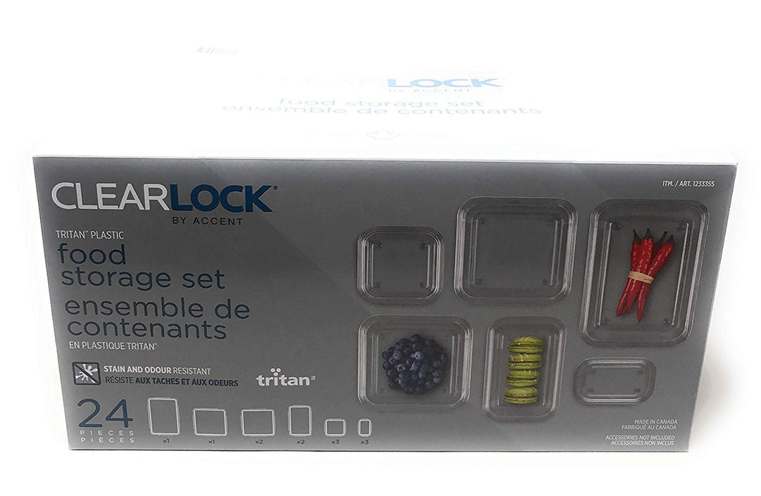 Clear Lock Food Storage Set, 24 Count