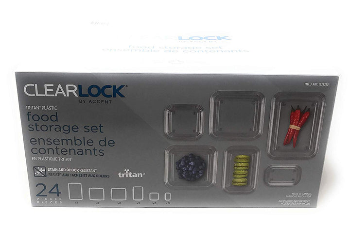 Clear Lock Food Storage Set, 24 Count