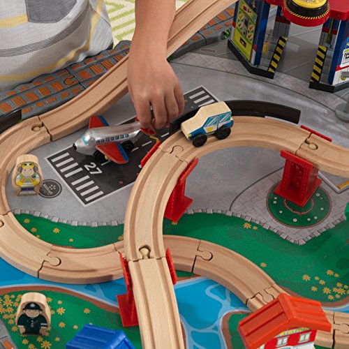 KidKraft Waterfall Junction Train Table and Set