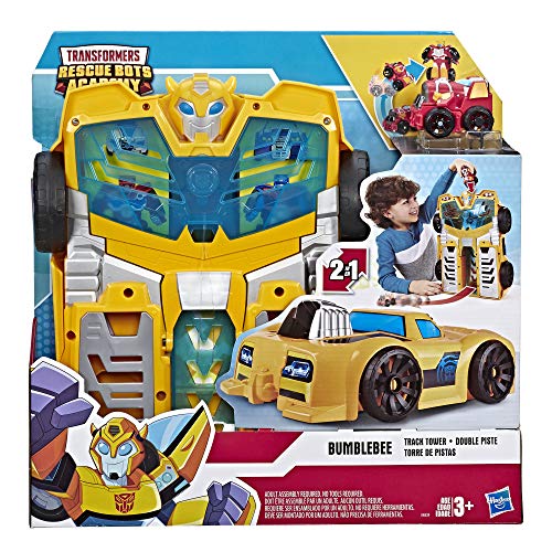 Hasbro Playskool Heroes Rescue Robots Flip Racers Bumblebee Track Tower