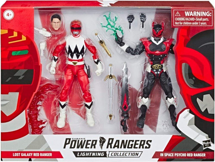 Power Rangers Lightning Collection in Space Psycho Red Ranger and Lost Galaxy Red Ranger 6-Inch Action Figures