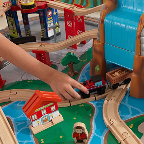 KidKraft Waterfall Junction Train Table and Set