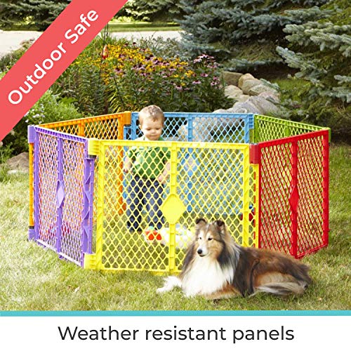 North States 6-Panel Plastic Superyard Colorplay Baby Playard