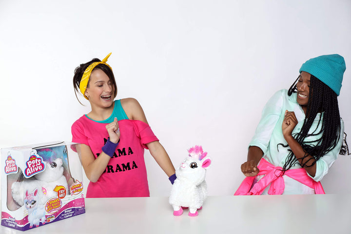 PETS ALIVE Boppi The Booty Shakin Llama Battery-Powered Dancing Robotic Toy by Zuru, White