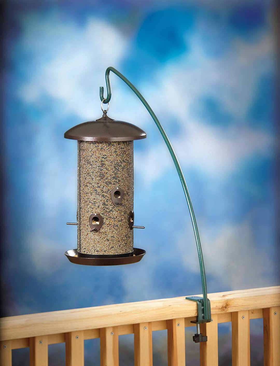 Stokes Select Giant Combo Bird Feeder with Two Seed Compartments, Copper, 8 lb Seed Capacity