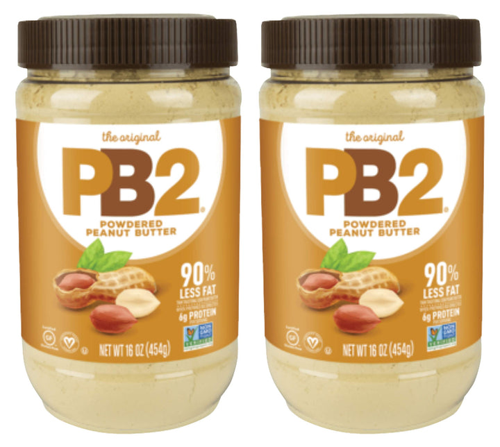 Bell Plantation PB2 Powdered Peanut Butter, 1 lb Jar (2-Pack)