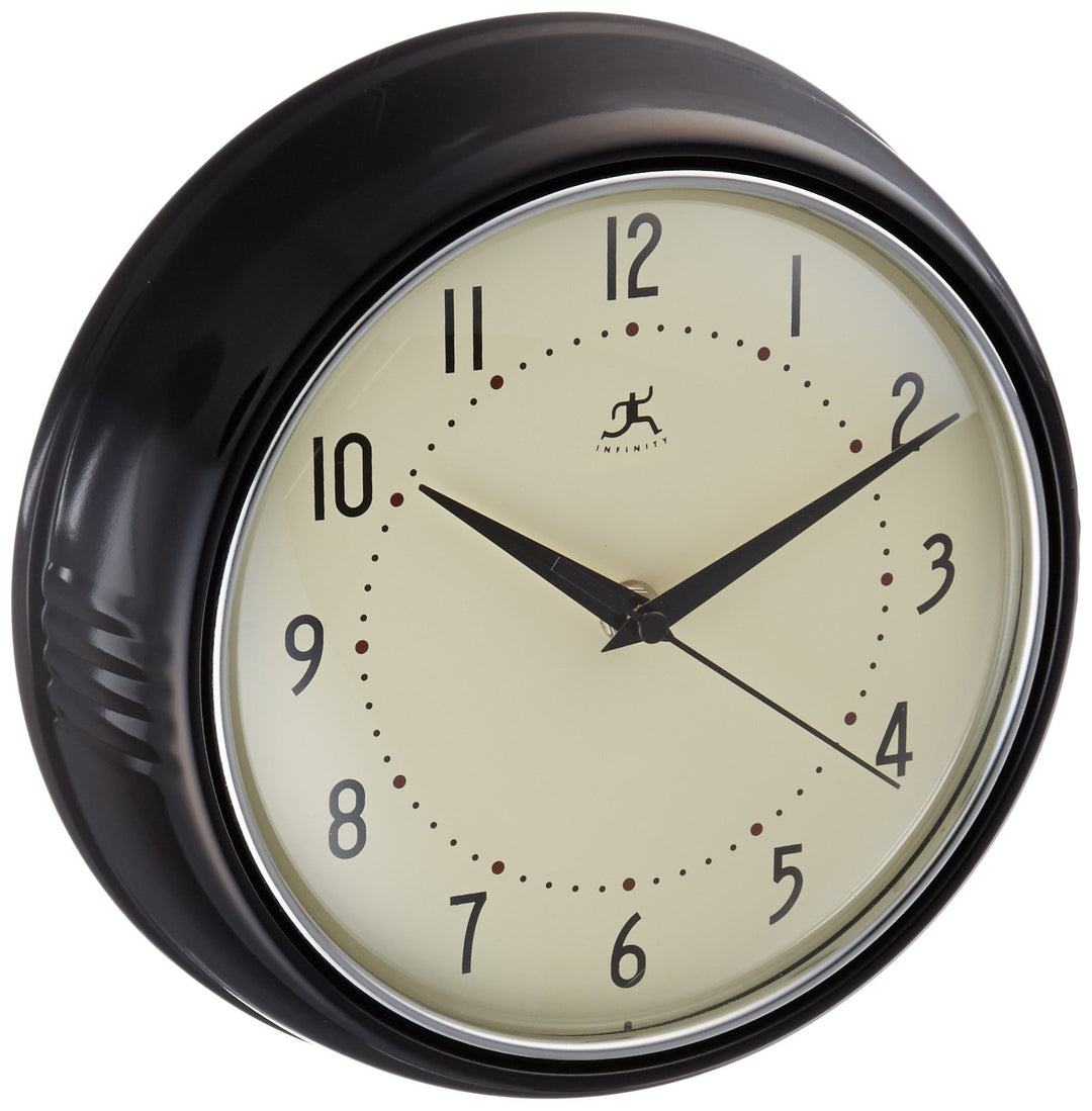 Infinity Instruments Retro Round Metal Wall Clock