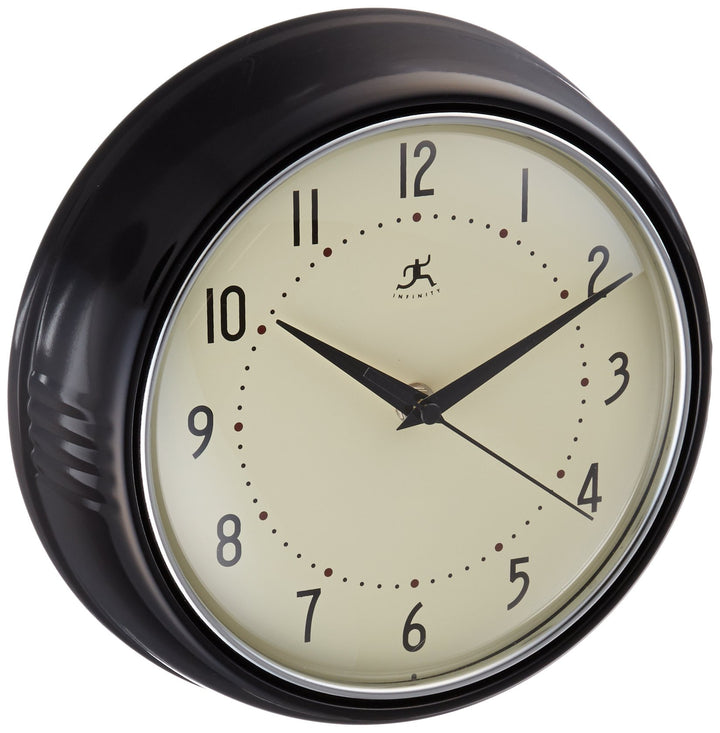 Infinity Instruments Retro Round Metal Wall Clock