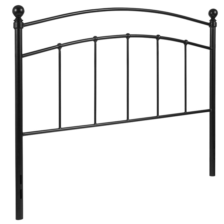 F&F Furniture Group 55" Black Metal Open Vertical Slat Full Size Headboard