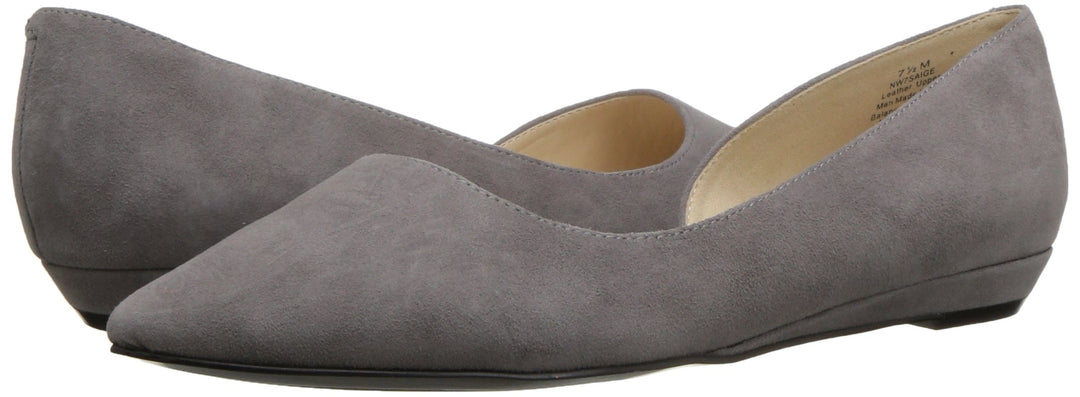 NINE WEST Women's Saige Suede Ballet Flat