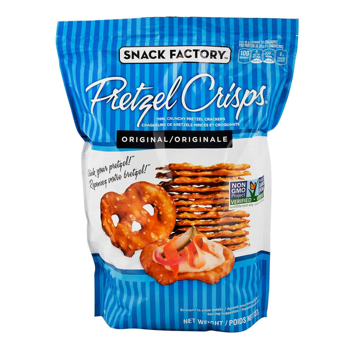 Snack Factory, Pretzel Crisps, 737 g (25 oz) - Certified Non GMO