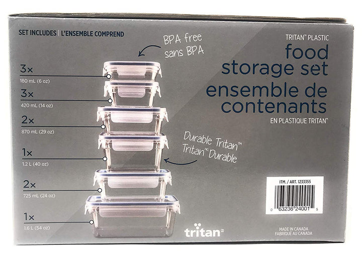 Clear Lock Food Storage Set, 24 Count