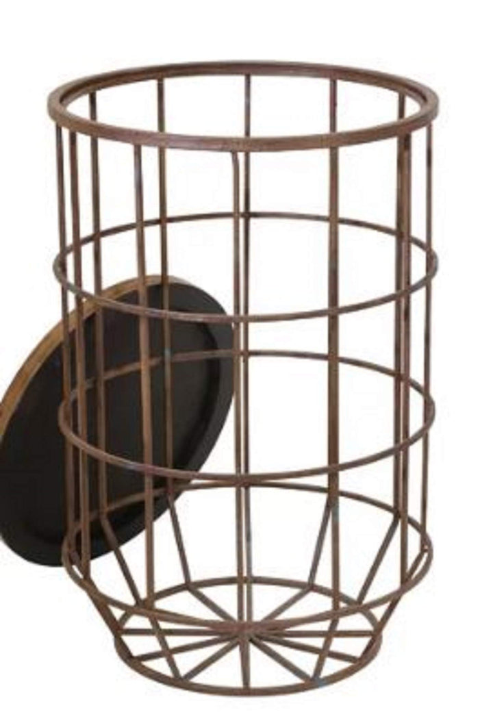Sturdy End Table. Koji Metal Drum Style Sturdy End Table,Brings Function and Fashion to Any Space in Your Home