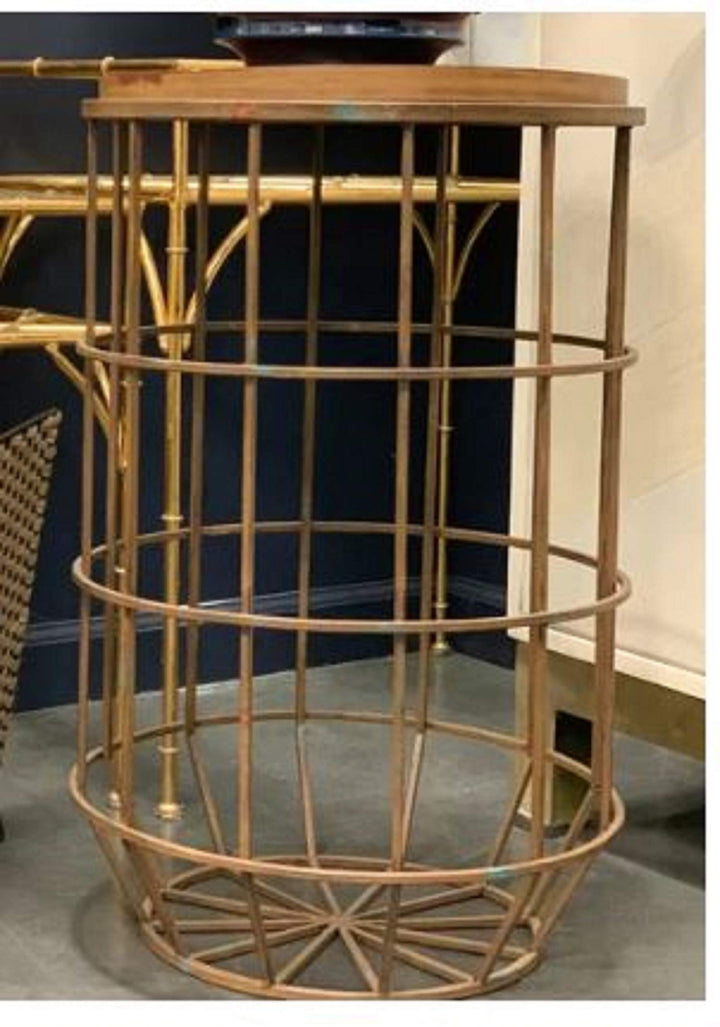 Sturdy End Table. Koji Metal Drum Style Sturdy End Table,Brings Function and Fashion to Any Space in Your Home