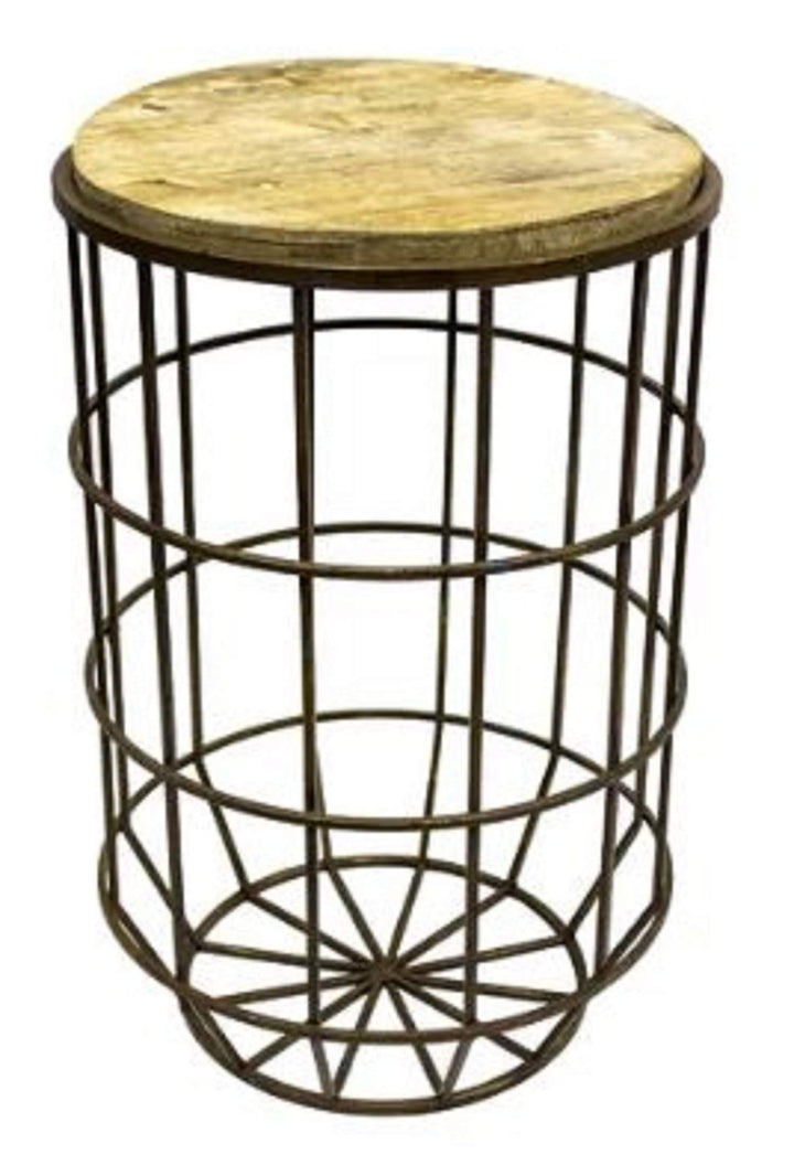 Sturdy End Table. Koji Metal Drum Style Sturdy End Table,Brings Function and Fashion to Any Space in Your Home