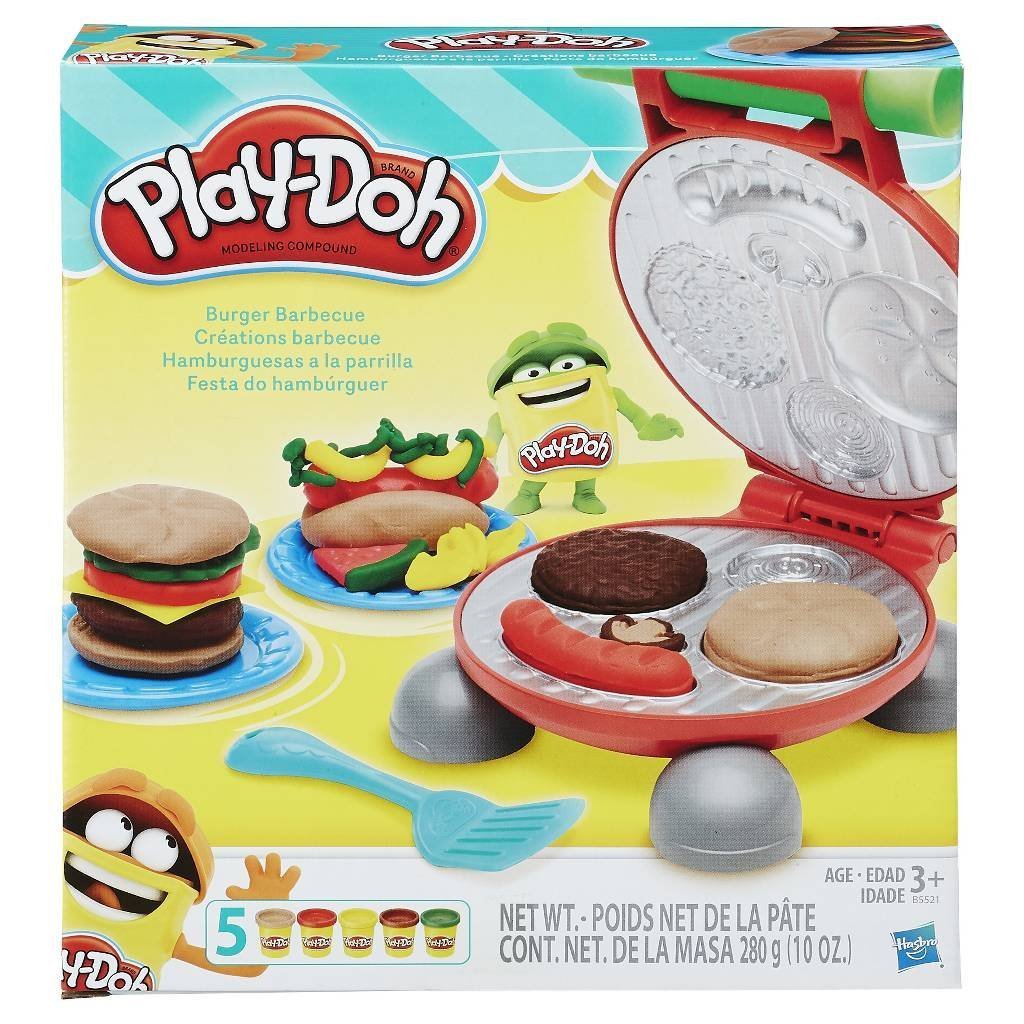 Play-Doh Burger Barbecue Play Set + Play-Doh Rainbow Starter Pack Bundle