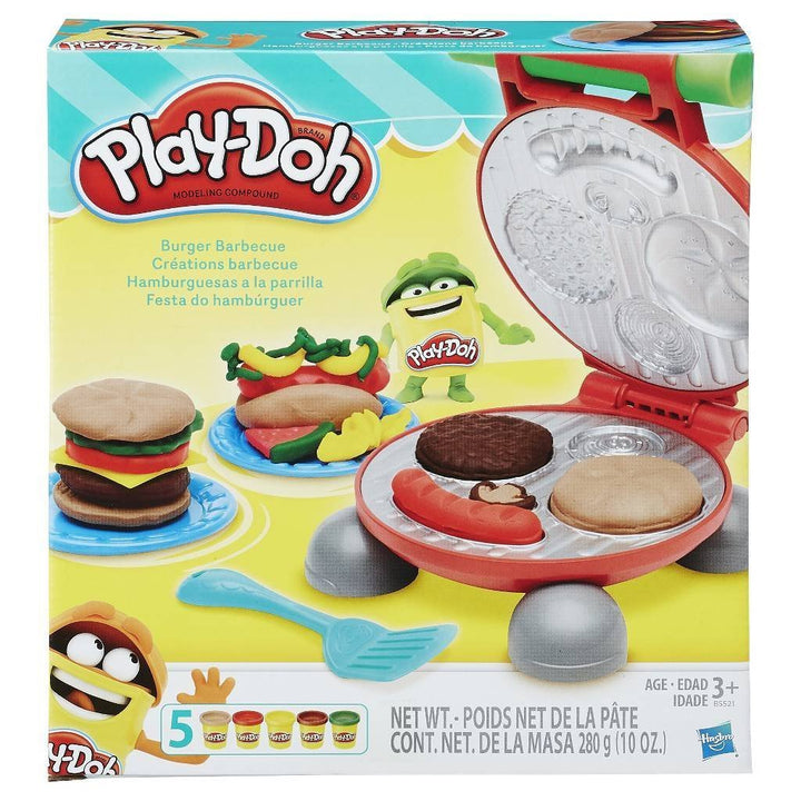 Play-Doh Burger Barbecue Play Set + Play-Doh Rainbow Starter Pack Bundle