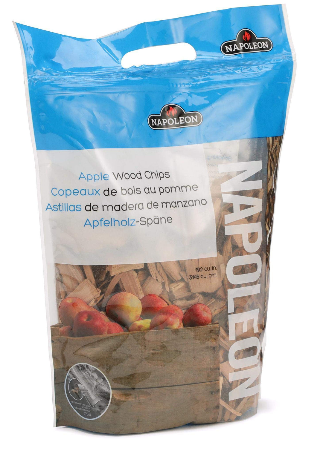 Napoleon Applewood Smoking Chips Smoker Accessory - 67007 - Hardwood, Mild and Sweet Flavoured Smoke, Best for Smoking Pork, Poultry, Seafood, Use in Charcoal, Smokers, Gas BBQs, Electric Smokers