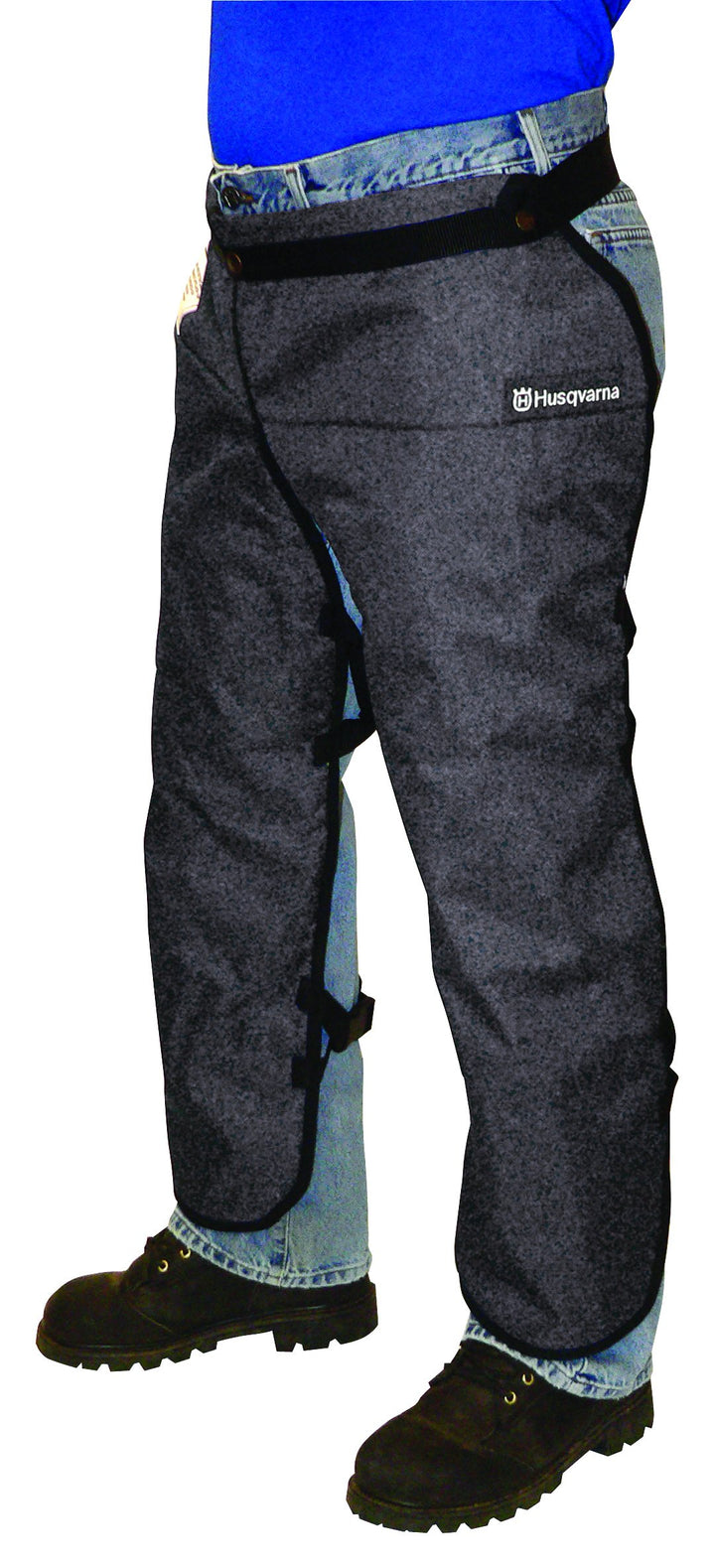 Husqvarna 531309565 Chain Saw Apron Chaps, Gray/Blue