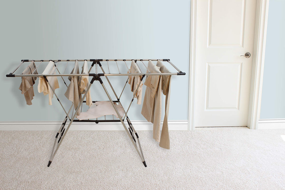 Greenway GFR0501SS Extra Large Fold Away Laundry Rack, Silver