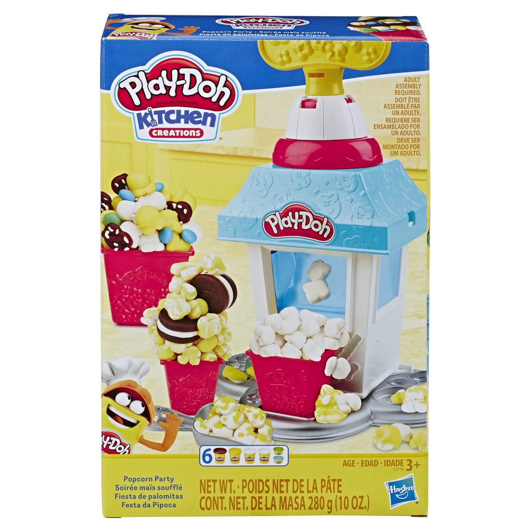Play-Doh Kitchen Creations Popcorn Party Play Food Set with 6 Non-Toxic Play-Doh Cans