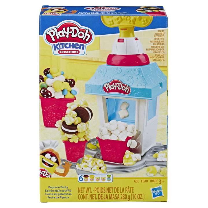 Play-Doh Kitchen Creations Popcorn Party Play Food Set with 6 Non-Toxic Play-Doh Cans