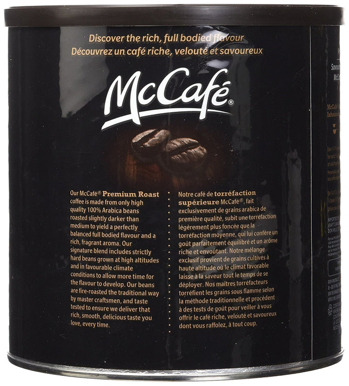 McCafé® Premium Medium Dark Roast Fine Ground Coffee. 100% Arabica.