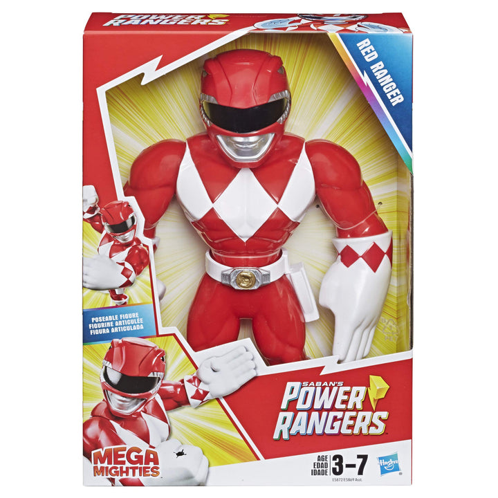 Playskool Heroes Mega Mighties Power Rangers Red Ranger 10-inch Figure, Collectible Toys for Kids Ages 3 and Up