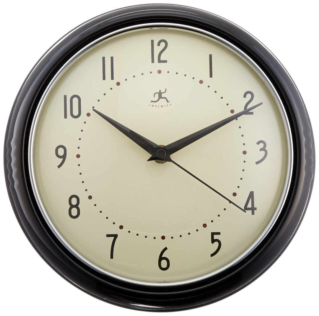 Infinity Instruments Retro Round Metal Wall Clock