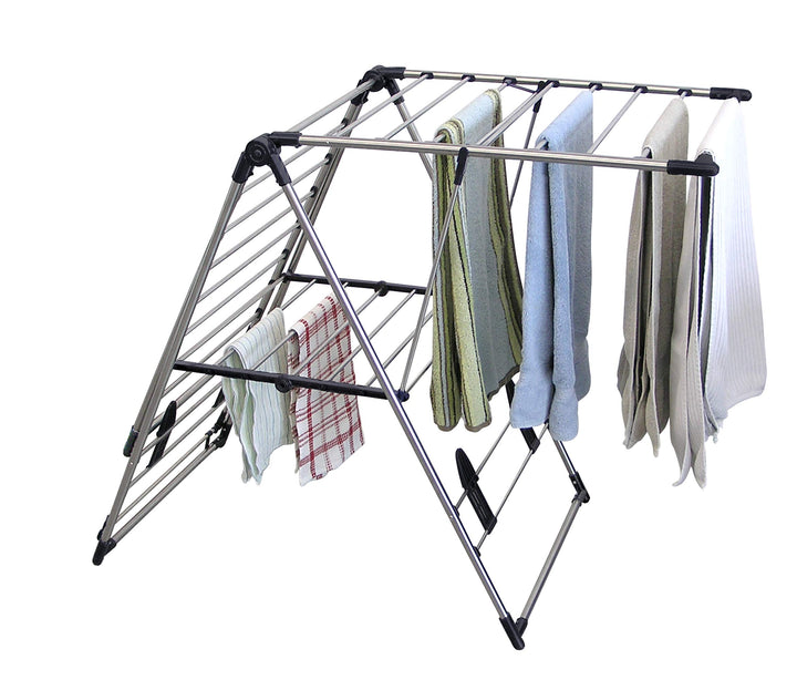 Greenway GFR0501SS Extra Large Fold Away Laundry Rack, Silver